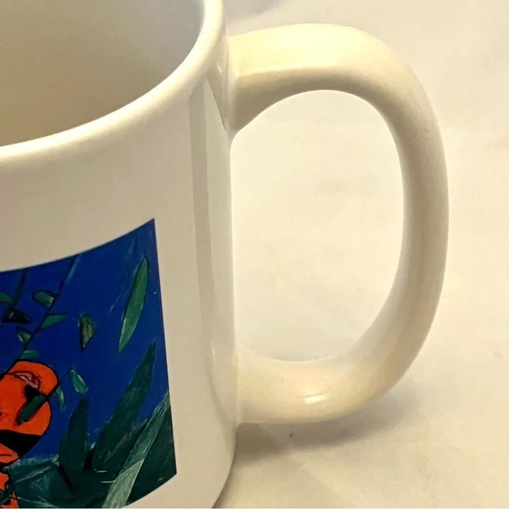 Tiger in Jungle Coffee Mug, Handmade, Hobbyist Art Coffee, EUC